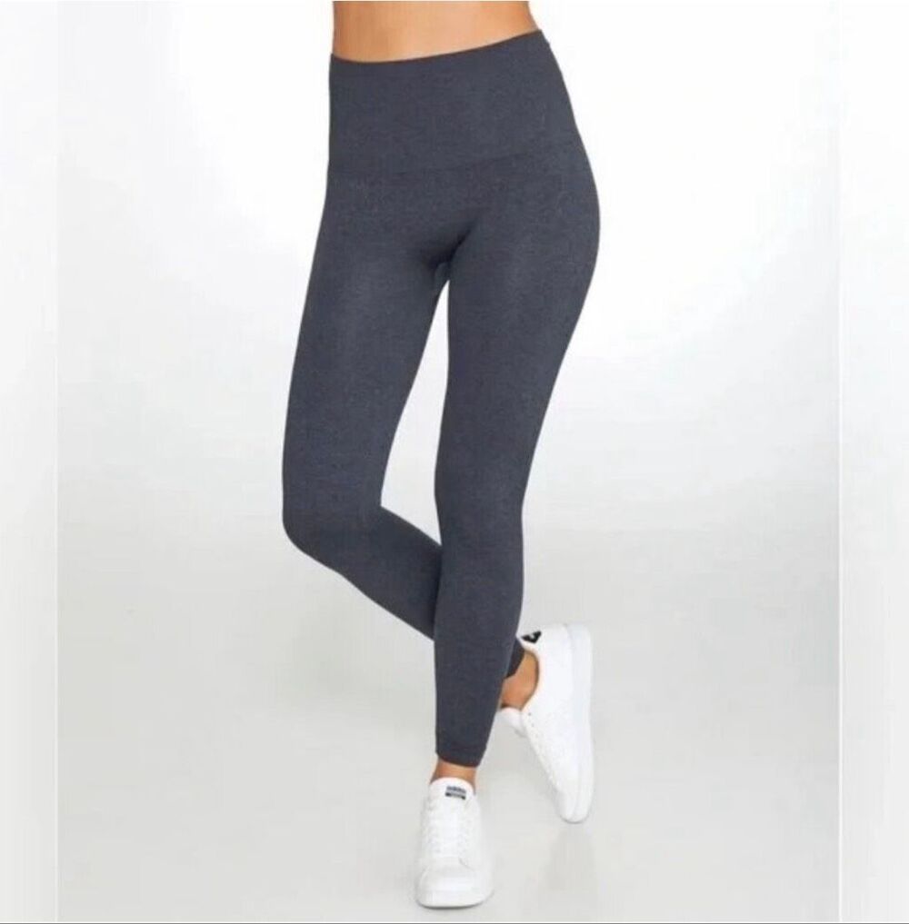 Spanx Look At Me Now Seamless Leggings Charcoal Heather Gray 3X NWT